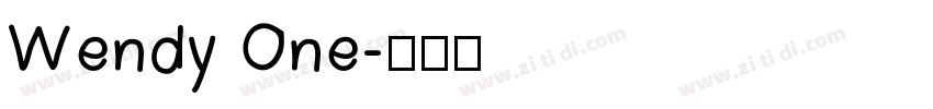 Wendy One字体转换